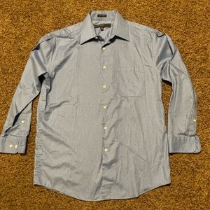 Perry Ellis Portfolio Men’s Blue Stripped Buttondown Shirt long sleeved M